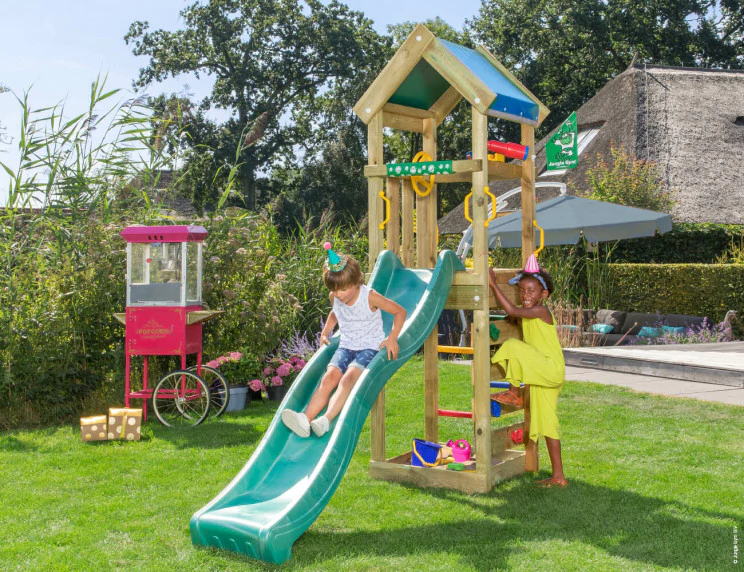 Jungle Patio | Wooden climbing frame with slide Jungle Patio | Wooden climbing frame with slide