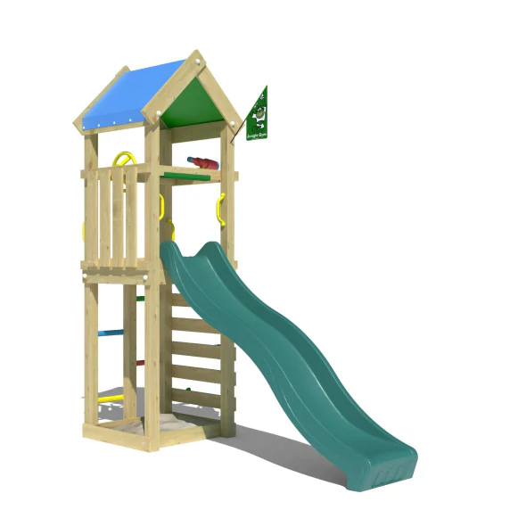 Jungle Patio | Wooden climbing frame with slide Jungle Patio | Wooden climbing frame with slide