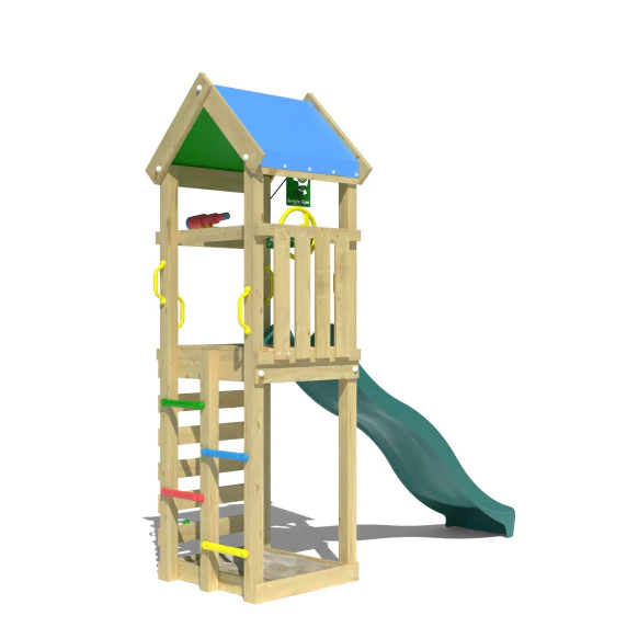 Jungle Patio | Wooden climbing frame with slide Jungle Patio | Wooden climbing frame with slide