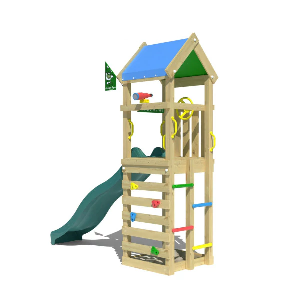 Jungle Patio | Wooden climbing frame with slide Jungle Patio | Wooden climbing frame with slide