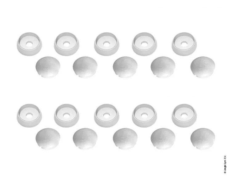 Bolt Cap Set (10 pieces) - White Bolt Cap Set (10 pieces) - White