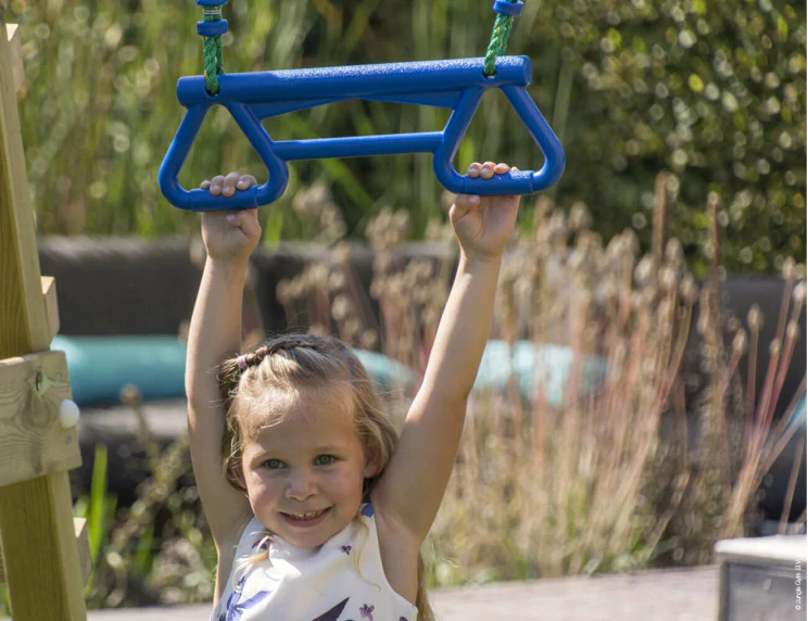 Jungle Tower | Wooden climbing frame with swings & climbing net