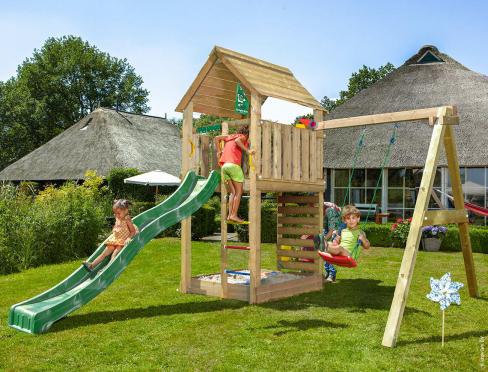 Jungle Cabin | Wooden climbing frame with swing